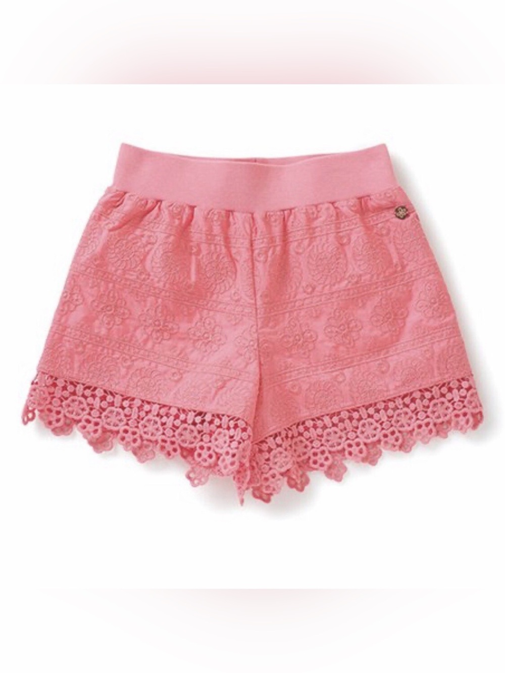 Matilda Jane Adventure Begins Coral Mini Golf Eyelet Shorts Size 10